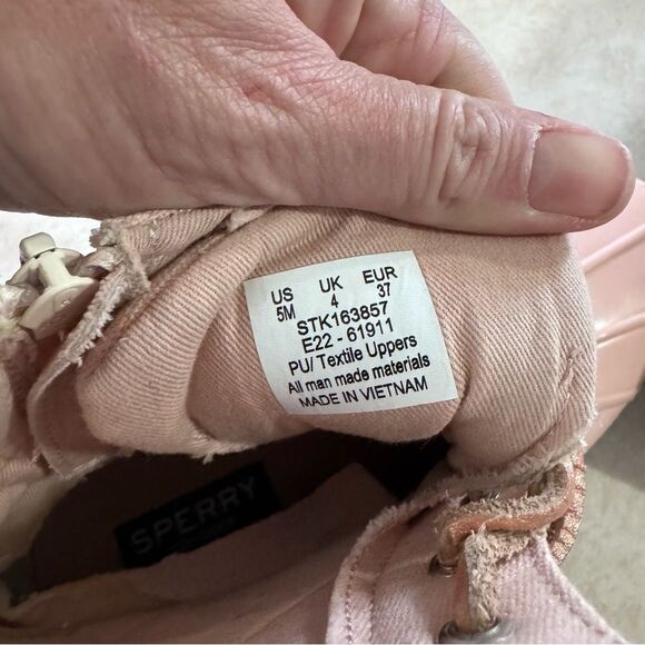 Sperry Pink Duck Boots shoes  size 5M 5M big girls - Picture 8 of 8